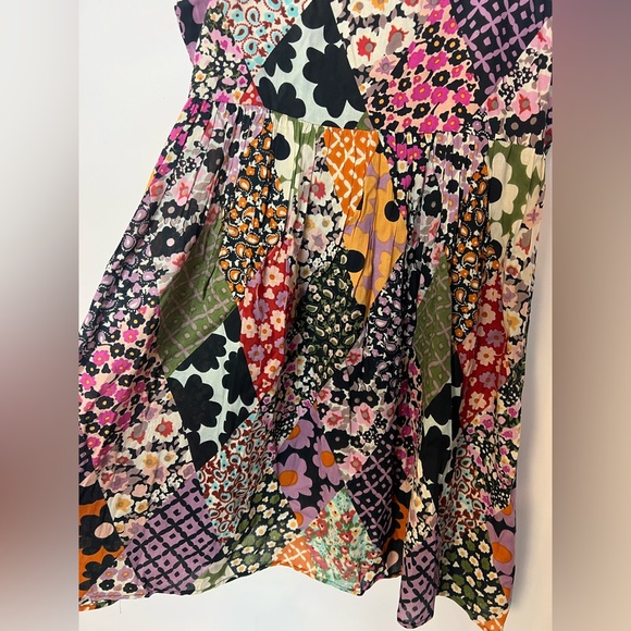 Natural Life Patchwork Floral Mini Dress – Size L - Picture 2 of 8